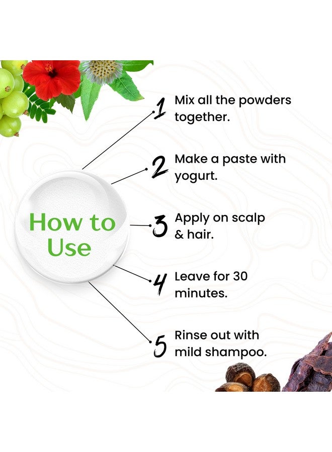 Havintha Natural Amla Reetha Shikakai Powder for Healthy Hair | Herbal Hair Care Combo | Hair Cleanser & Conditioner | Controls Hair Fall, Dandruff | All Hair Types - Each 100gm (Combo Pack of 3) - Image 5