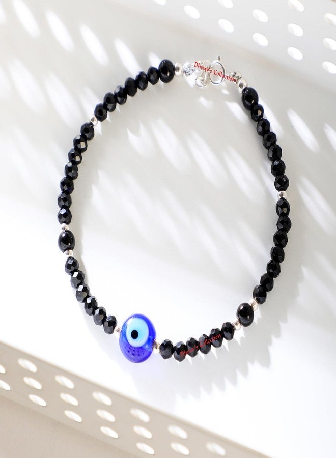 DHRUVS COLLECTION 925 Silver Evil Eye Nazariya Adjustable Anklet for Kids (6 Years to 15 Years, 5.5 Inches + Adjustable) - Image 4