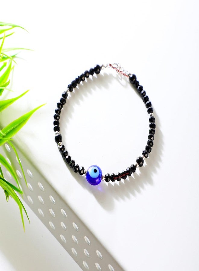 DHRUVS COLLECTION 925 Silver Evil Eye Nazariya Adjustable Anklet for Kids (6 Years to 15 Years, 5.5 Inches + Adjustable) - Image 3
