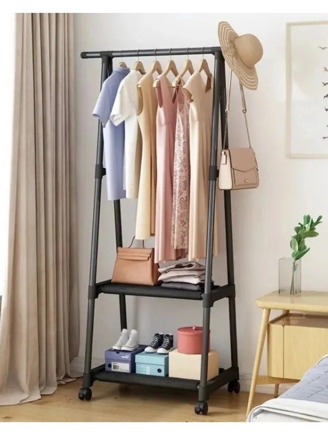 حامل ملابس معدن أسود 55*42*160سم - Image 1