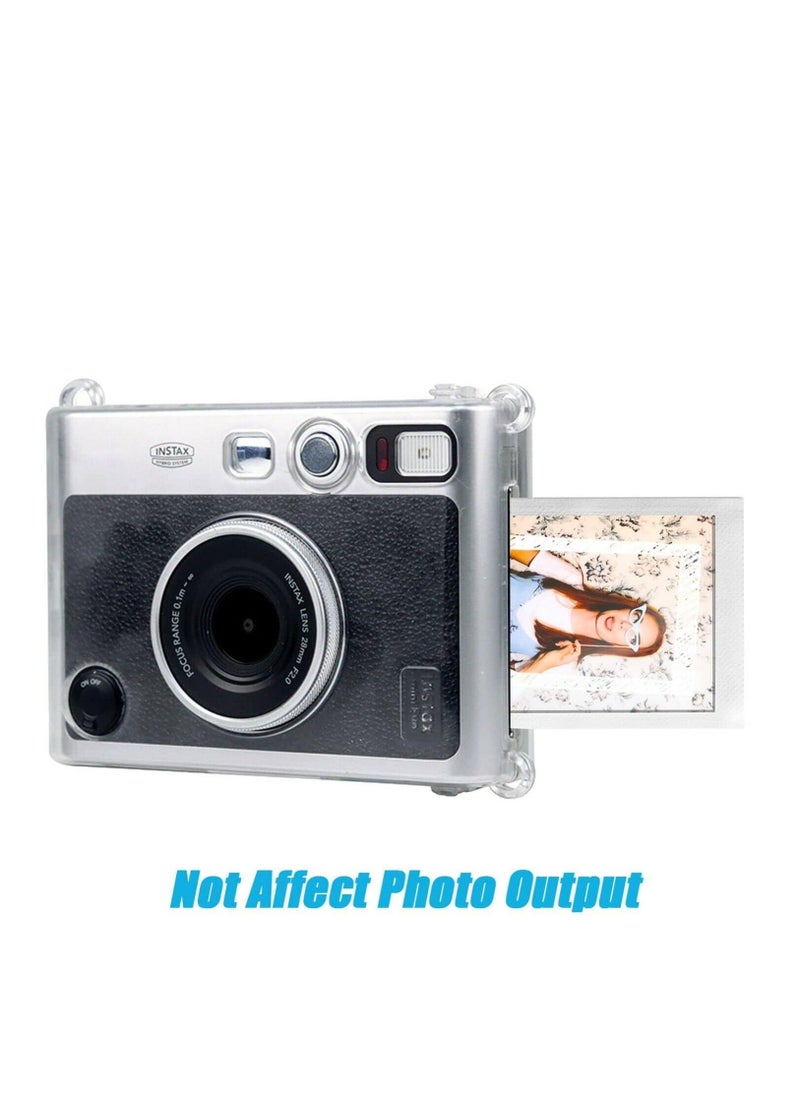 Generic Protective Case Compatible with Fujifilm Instax Mini EVO Instant Film Camera/Crystal Hard Shell PVC Protective Cover Carrying Cover/with Adjustable Shoulder Strap -Clear  - Image 4