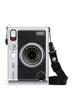 Generic Protective Case Compatible with Fujifilm Instax Mini EVO Instant Film Camera/Crystal Hard Shell PVC Protective Cover Carrying Cover/with Adjustable Shoulder Strap -Clear  - Image 1