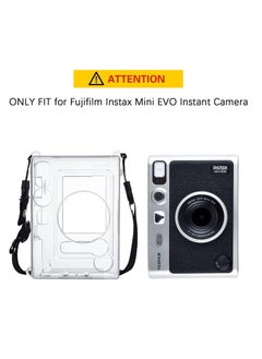 Generic Protective Case Compatible with Fujifilm Instax Mini EVO Instant Film Camera/Crystal Hard Shell PVC Protective Cover Carrying Cover/with Adjustable Shoulder Strap -Clear  - Image 2