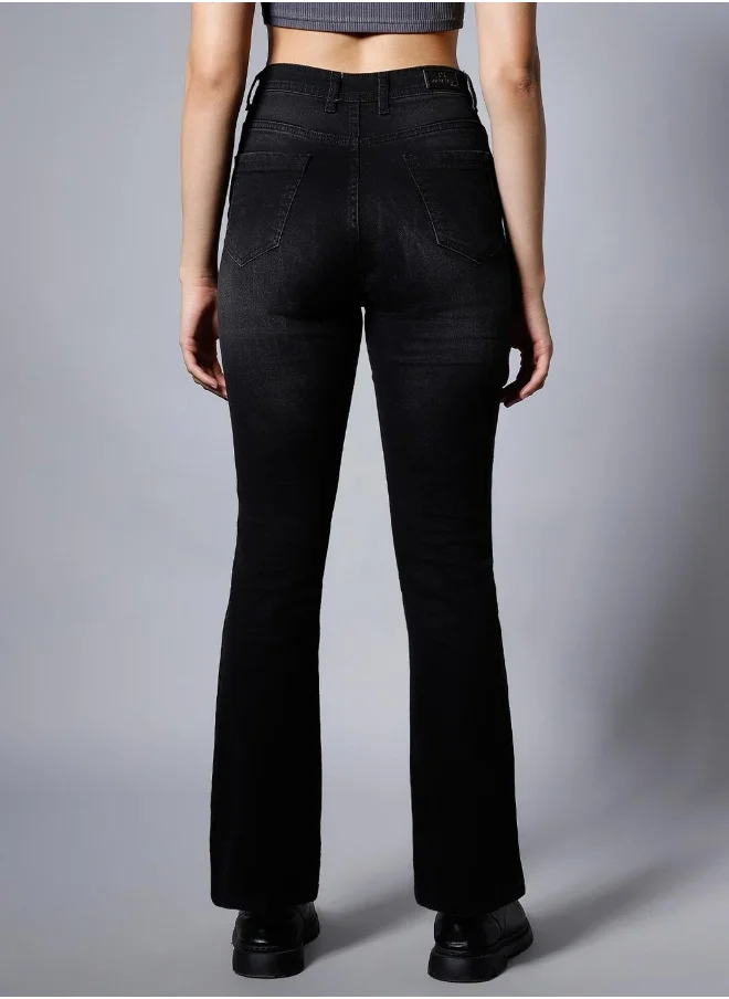 HIGH STAR Women Black Jeans