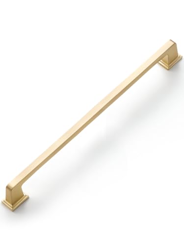 SORWDUERM 5 Pack Brushed Gold Cabinet Pulls Square 756192mm Hole Center Cabinet Handles Drawer Pulls Cupboard Kitchen Hardware - Image 1