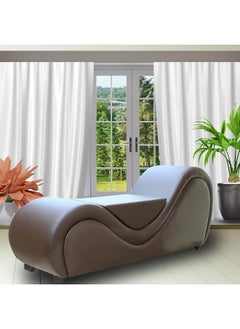 Comfynest S-Shape Love Sofa Modern Loveseats Yoga Chaise lounge With Center cushion Love Chair (Brown)  - Image 4