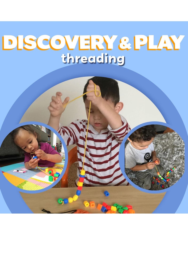 دوركو مجموعة لعبة التسلسل الخرز ، كتل التراكم والخرز وتطابق الشكل ، STEM لعب التعليم قبل المدرسة هدايا للأطفال فتى فتاة - Image 2