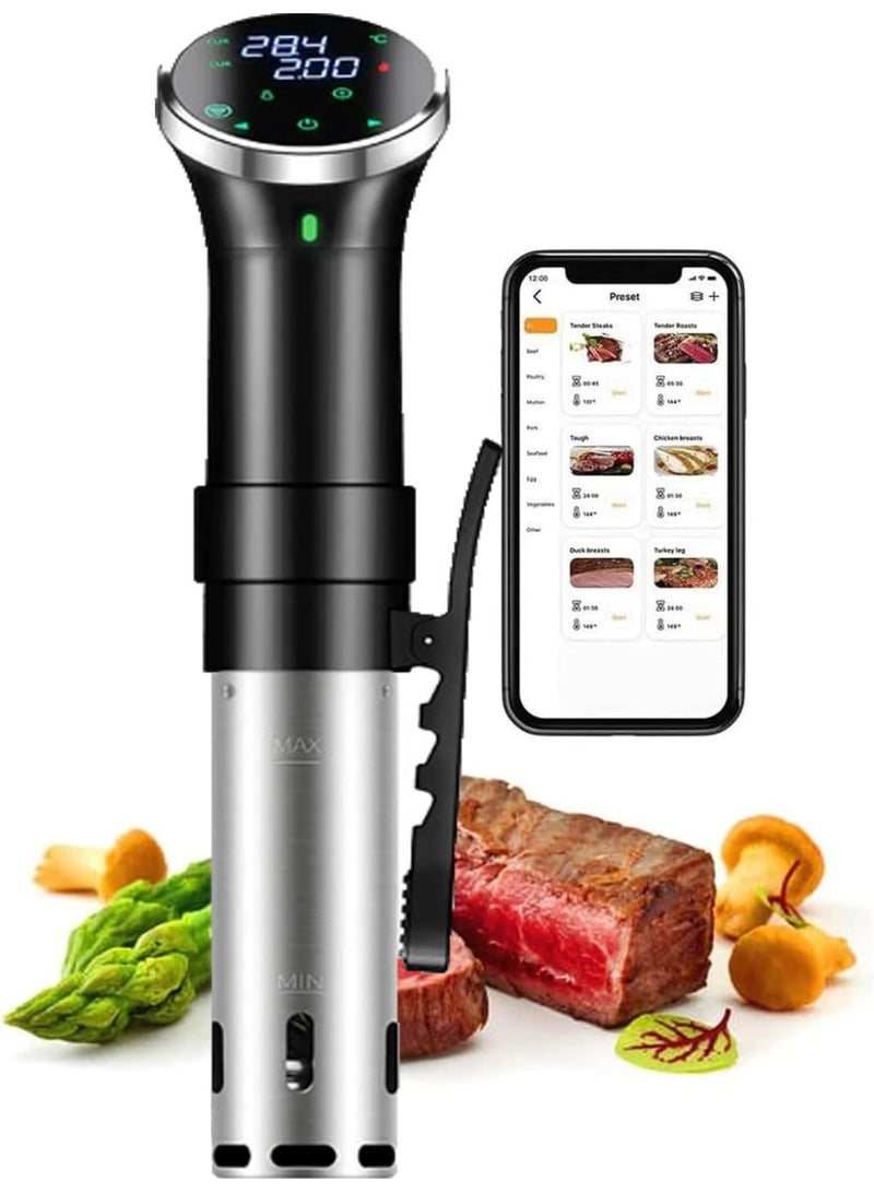 Furtey WiFi Sous-vide Machine & Vacuum Sealer Set Full Starter Kits Include Dry/Moist Vacuum Packer and Sous Vide Stick with Recipes Precise Temperature & Timer Ideal for Vacuum-Sealed Cooking - Image 1