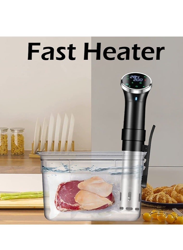 Furtey WiFi Sous-vide Machine & Vacuum Sealer Set Full Starter Kits Include Dry/Moist Vacuum Packer and Sous Vide Stick with Recipes Precise Temperature & Timer Ideal for Vacuum-Sealed Cooking - Image 4