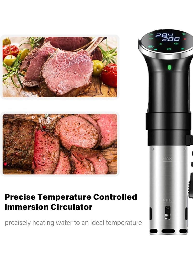 Furtey WiFi Sous-vide Machine & Vacuum Sealer Set Full Starter Kits Include Dry/Moist Vacuum Packer and Sous Vide Stick with Recipes Precise Temperature & Timer Ideal for Vacuum-Sealed Cooking - Image 3