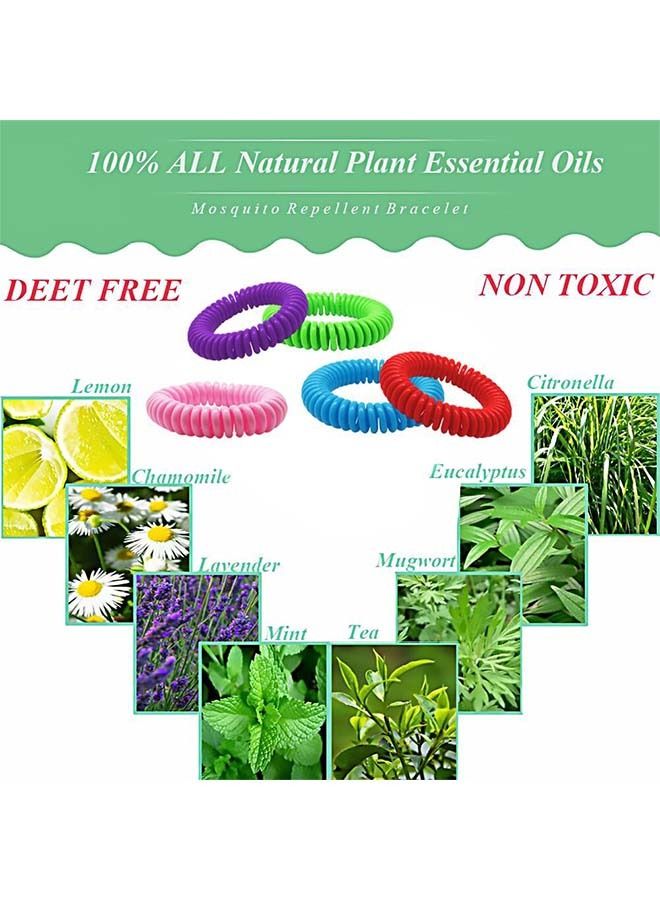 Generic 12 Piece Natural Mosquito Repellent Bracelet Multicolour  - Image 2