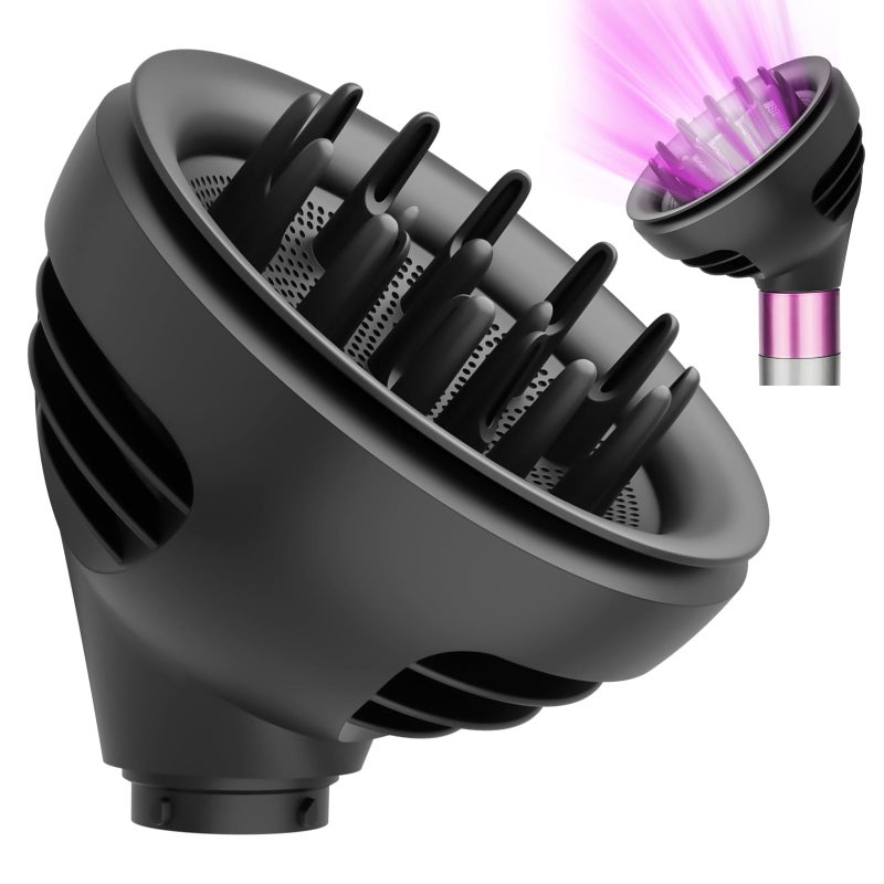 PUREGUST Wave Curl Diffuser Attachment for Dyson Airwrap HS01 HS05, for Air Wrap Id HS08, Two Airflow Dome Diffuse Modes, Hair Diffuser to Dry Hair Quickly and Enhance Curl - Image 1