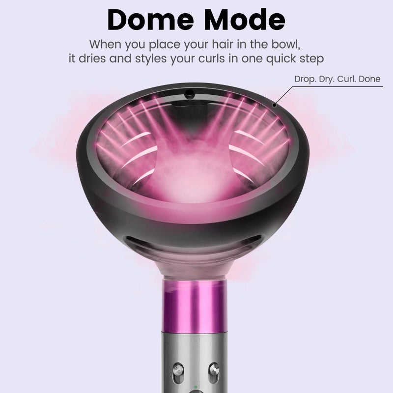 PUREGUST Wave Curl Diffuser Attachment for Dyson Airwrap HS01 HS05, for Air Wrap Id HS08, Two Airflow Dome Diffuse Modes, Hair Diffuser to Dry Hair Quickly and Enhance Curl - Image 4