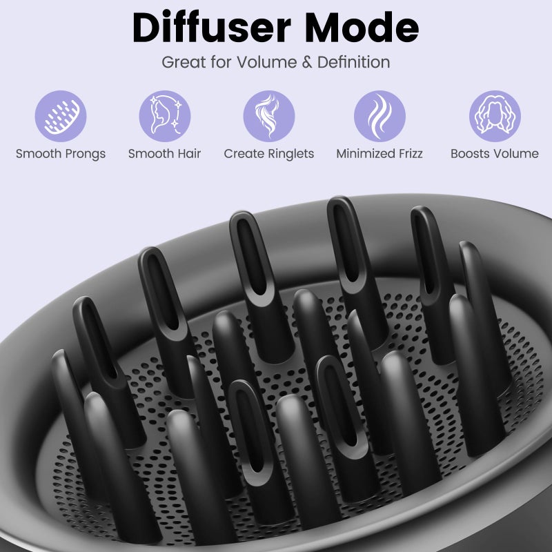 PUREGUST Wave Curl Diffuser Attachment for Dyson Airwrap HS01 HS05, for Air Wrap Id HS08, Two Airflow Dome Diffuse Modes, Hair Diffuser to Dry Hair Quickly and Enhance Curl - Image 5