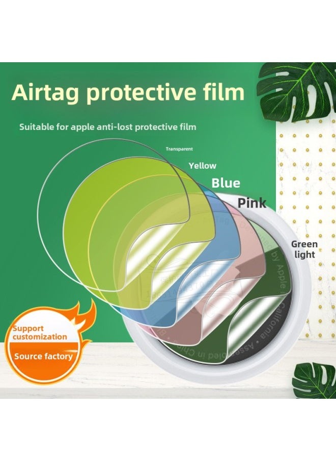 Generic - Apple Airtag Protective Film Locator Tracker Anti-lost Device Keychain Air Tag Hydraulic Film Applicable-Color:AirTag(2 Front Membrane +2 Back Membrane)-Dimensions:TPU Protective Film (blue) - Image 1