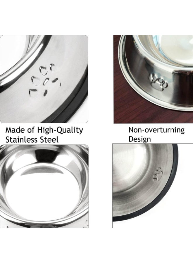 Stylish Stainless Steel Dog Bowls - Rust-Resistant, Easy to Clean, and Perfect for Hygienic Feeding of Your Canine Companion - Image 2