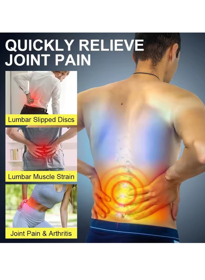 KanyeHB 12Pcs Lumbar Pain Relief Patch Joint Pain Relieving Patches for Lumbar Vertebra 8 to 12 hour Strength Pain Relief Patch for Back Pain Herbal Patches for Lumber Muscle Strain  - Image 3