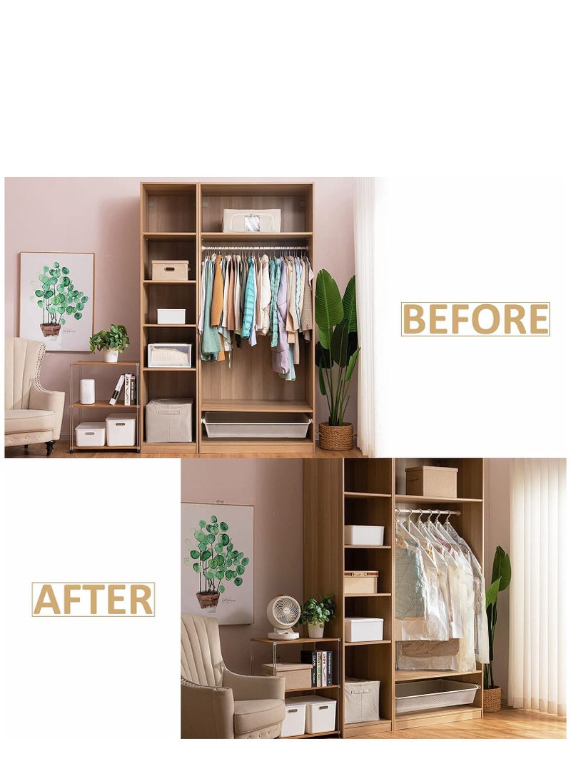 Arabest Hanging Vacuum Storage Bag Space Saving Garment Bag Vacuum Sealed Garment Bag Suitable for Suits Coats Jackets Blue 4pc - Image 3