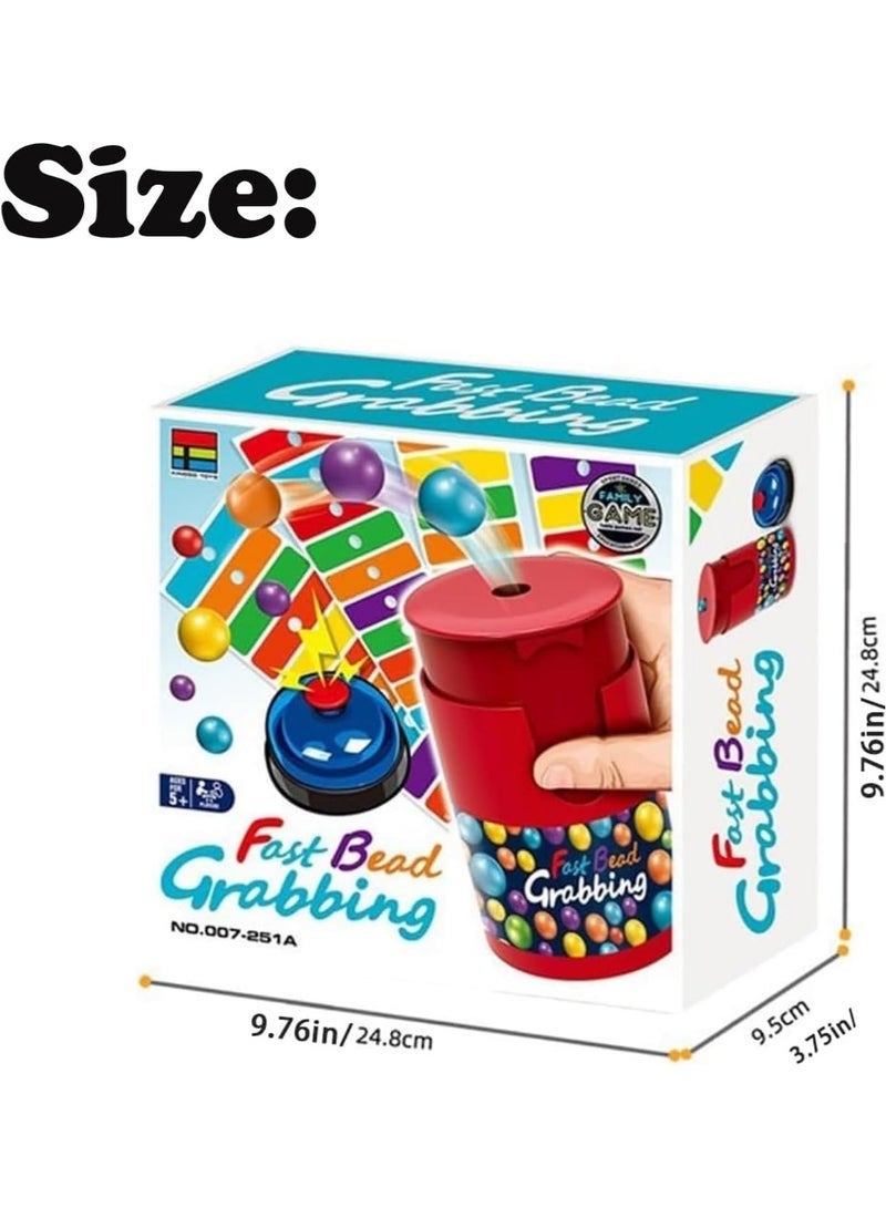 Arabest Fast Bead Grabbing Game, Match Color Bingo Game Set, Fast Bead Grabbing Match Color Bingo Game, Hand Eye Coordination Training, 90 Beads&6 Code Cards, 1 Bell & Bead Can for Group Party and Family (1 Set) - Image 5