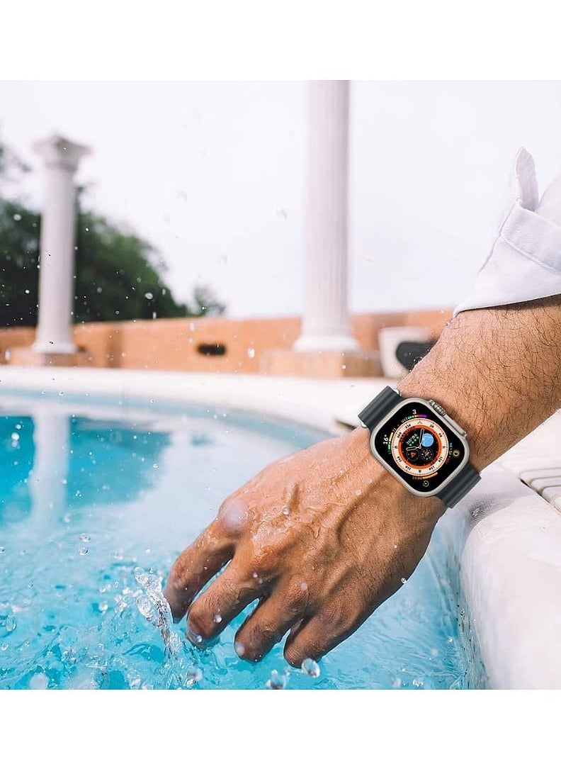 تي-ريكس - 5 قطعة بديل لساعة Apple Watch Ultra Ocean من السليكون متوافق مع 49 مللي متر 45 مللي متر 44 مللي متر 42 مللي متر لجميع السلاسل - Image 1