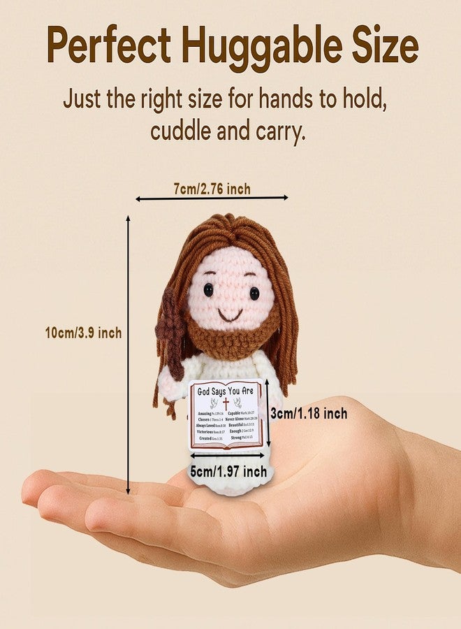 Fleure Esme Crochet Jesus Doll with Blessing Card - Religious Gift for First Communion, Baptism, Confirmation,Easter Basket Stuffers for Girls, Boys, and Teens - Christian Gift for Young Believers, Godchildren - Image 3