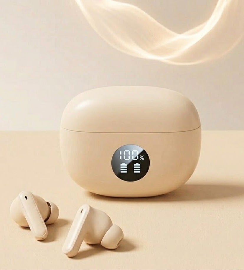 True Wireless Earbuds | Clear Sound, Smart Touch Controls | 4H Playtime + 12H with Case | Type-C Fast Charging – Ideal for Work, Travel & Workouts