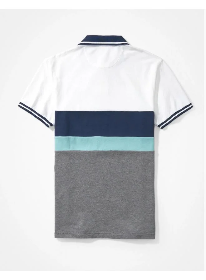 امريكان ايجل Color Block Pique Polo