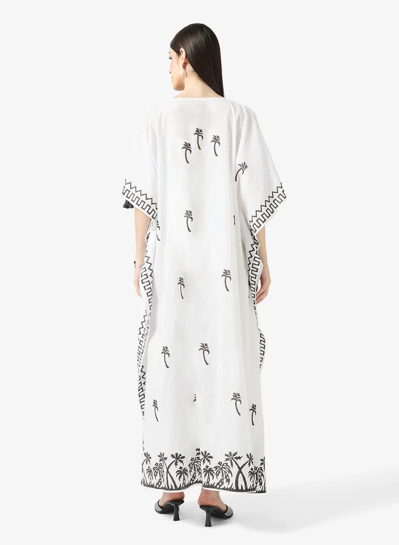 ارابيان كلوزيت Cape Sleeve Printed Kaftan