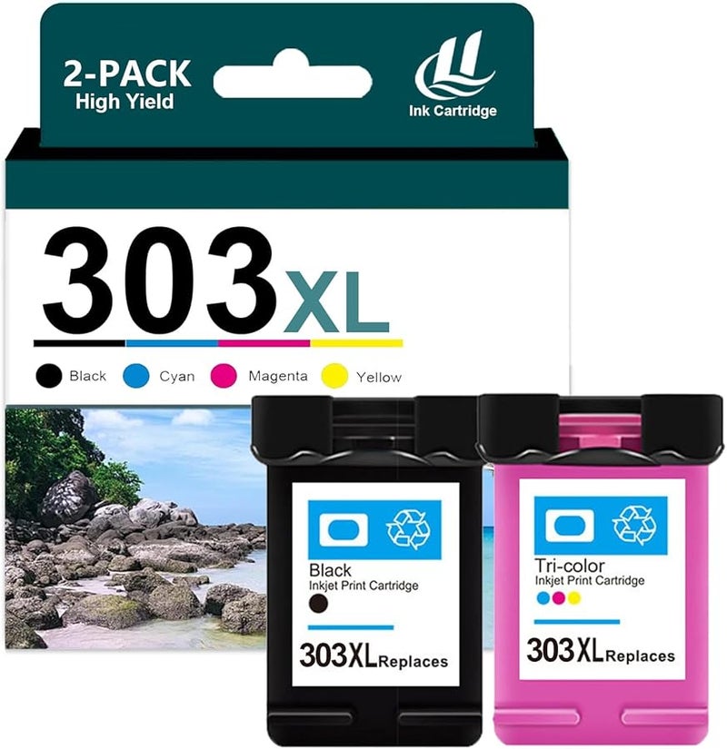 Compatible 303XL Ink Cartridge Combo Pack 1 Black 1 Tricolor Size Normal - Image 1