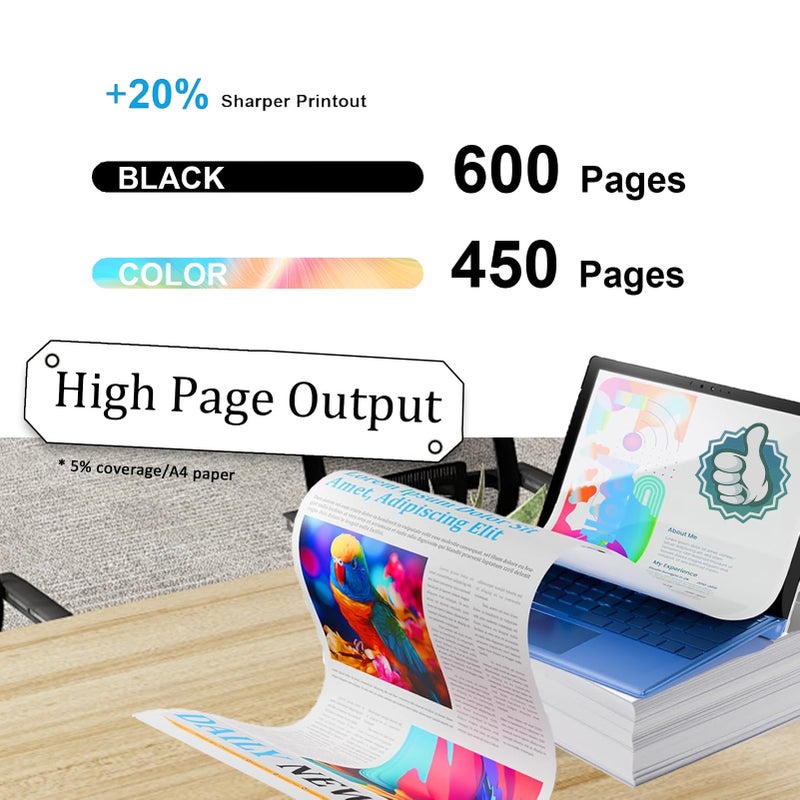 Compatible 303XL Ink Cartridge Combo Pack 1 Black 1 Tricolor Size Normal - Image 3