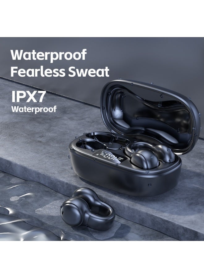 Wireless Earbuds, Wireless Ear Clip Sport Headphones, Clip On Bluetooth Earbuds for iPhone Android, Air Conduction Headphones, Earring Bluetooth Headset for Running Cycling,Workout,Driving - Image 3