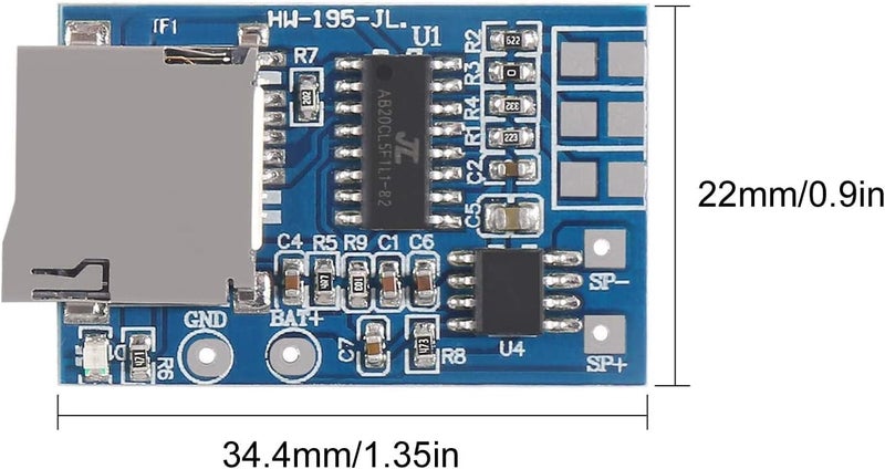 UMLIFE 10PCS TF Card MP3 Decoder Board 37V5V Power 2W Amplifier Module for Arduino Support FM Radio Audio Mode  - Image 2