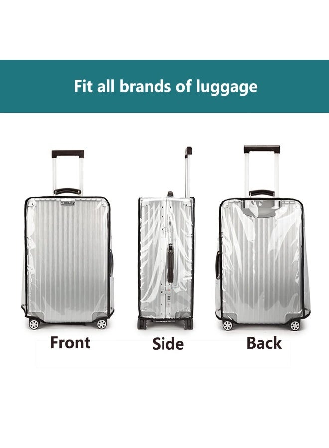 بمعنى سحر بمعنى حديقة أغطية شفافة من مادة البولي فينيل كلوريد لحماية حقائب السفر، أغطية شفافة من مادة البولي فينيل كلوريد لحماية حقائب السفر، مقاس 24 بوصة - Image 4