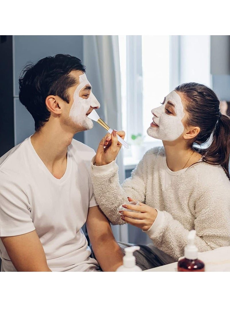 أوزيغالور - عبوة من 4 فراشي لتطبيق الأقنعة، فرش تجميل، فرشاة تجميل، فرشاة سيليكون، قناع، فرشاة سيليكون، فرشاة سيليكون، قناع الوجه، فرشاة لتطبيق الأقنعة، فرشاة لأقنعة الوجه، للوجه والجسم (أبيض/وردي/أصفر/أخضر) - Image 1