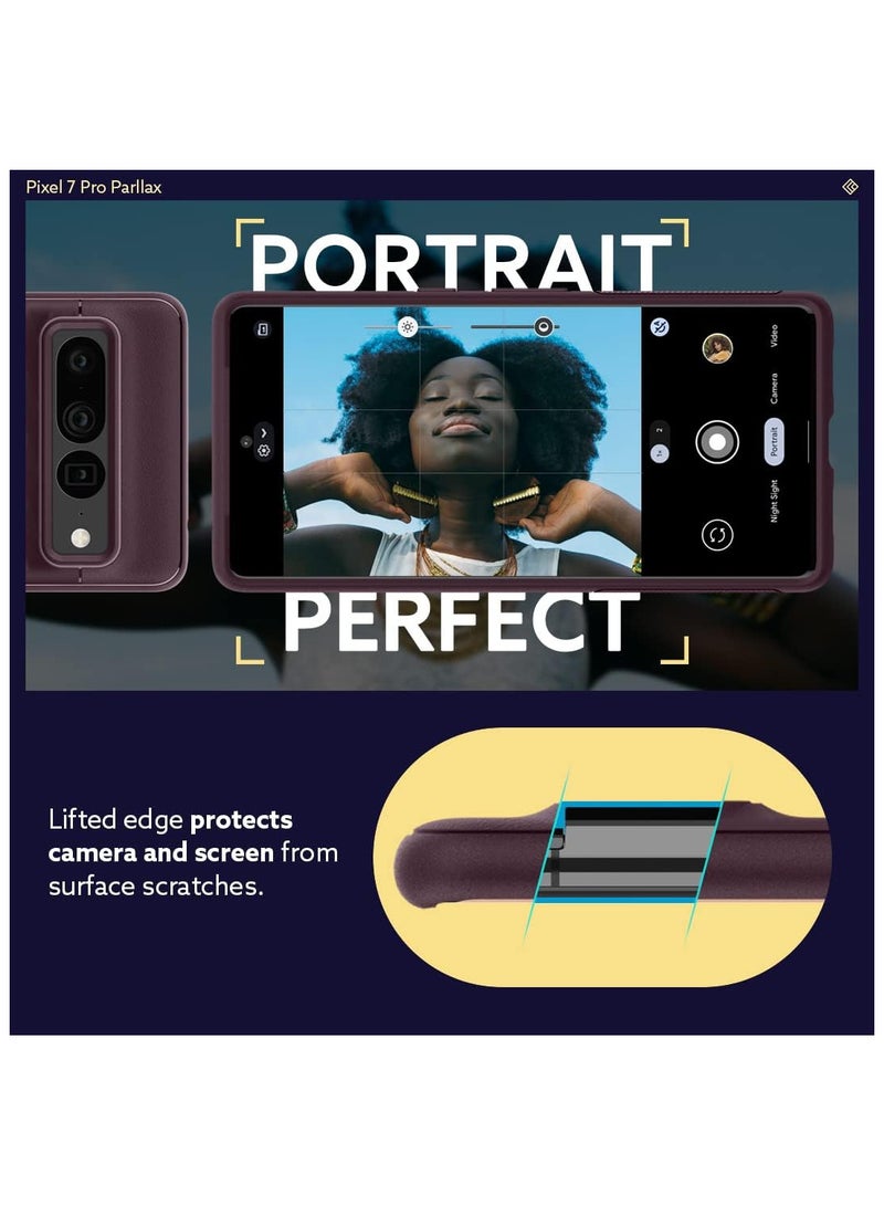 Caseology Parallax Case Compatible with Google Pixel 7 Pro - Burgundy - Image 3