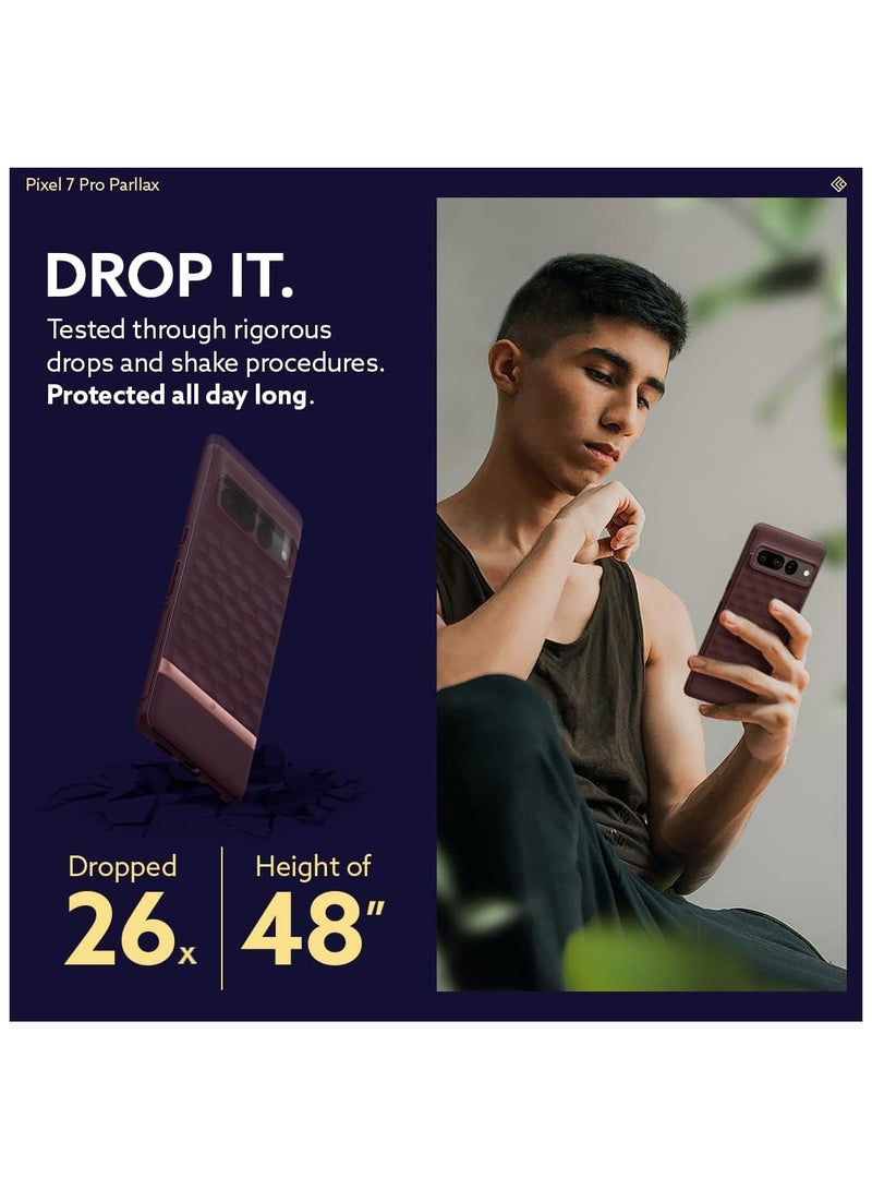 Caseology Parallax Case Compatible with Google Pixel 7 Pro - Burgundy - Image 5