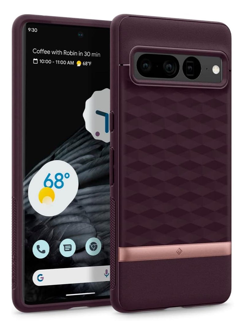Caseology Parallax Case Compatible with Google Pixel 7 Pro - Burgundy - Image 1