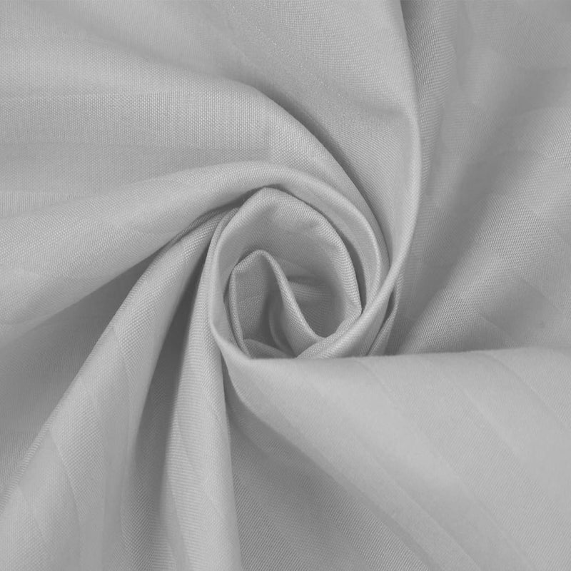 Evan 300 TC Cotton Satin Stripes/Lining Plain Bedsheet for Single Bed Bedsheet with One Pillow Covers for Home-Hotels-Guest House- Light Grey, 60x90 inches - Image 4