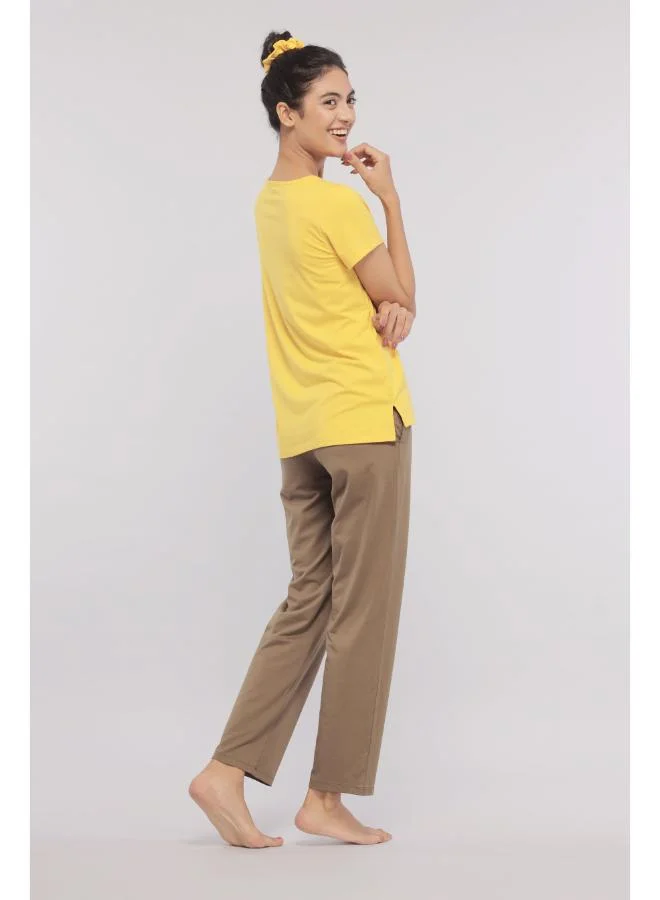 نسيسيرا Sunny Lime Supima Round Neck Top