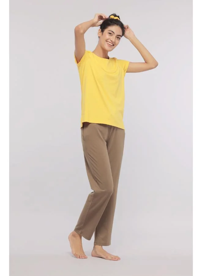 NeceSera Sunny Lime Supima Round Neck Top