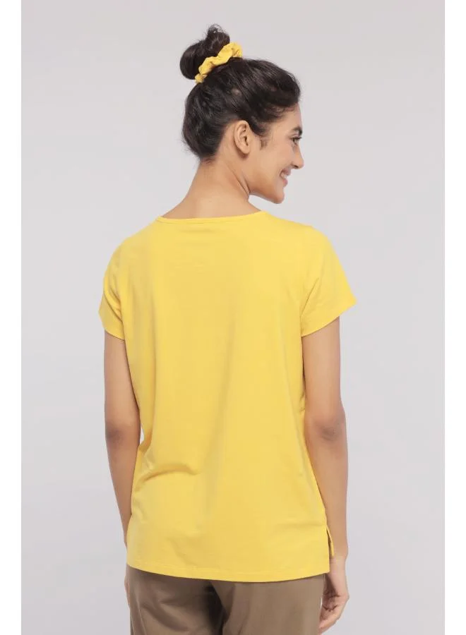 NeceSera Sunny Lime Supima Round Neck Top