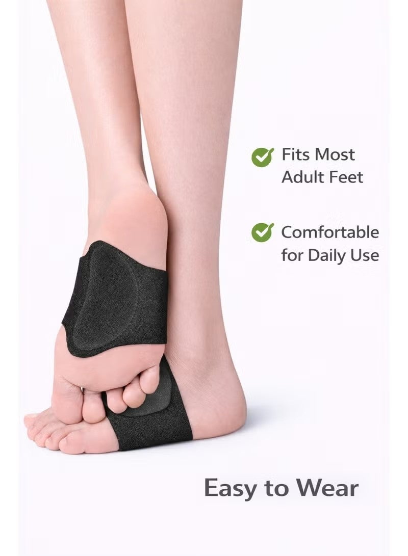 Arch Support Brace Wrap with Gel Pads – Flat Feet & Plantar Fasciitis Relief, Adjustable Foot Arch Support (Insole Alternative) for Walking/Standing – Unisex, 1 Pair (2pcs) - Image 4