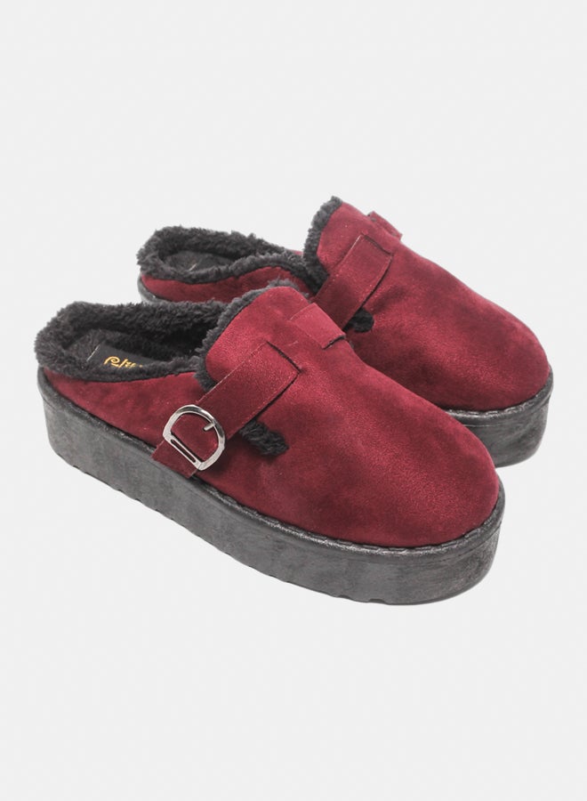 Glitter Women Slippers - Burgundy - Image 1