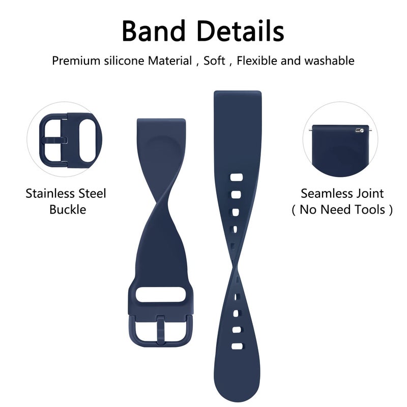 Meliya Bands for Samsung Samsung Galaxy Watch 5/4/6 40mm 44mm, Watch 6 Classic 43mm 47mm, Watch 5 Pro 45mm, Watch 4 Classic 42mm 46mm Women Men, 20mm Soft Silicone Strap for Samsung Watch 4/5/6 Bands - Image 3