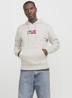 JACK & JONES Logo Print Pull Over Hoodie  - Image 1