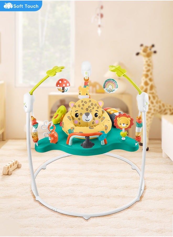 Soft Touch Toddler Walker Jumper Jungle Animals Baby Activity Jumper with Music Lights Sounds and Developmental Toys  - Image 1