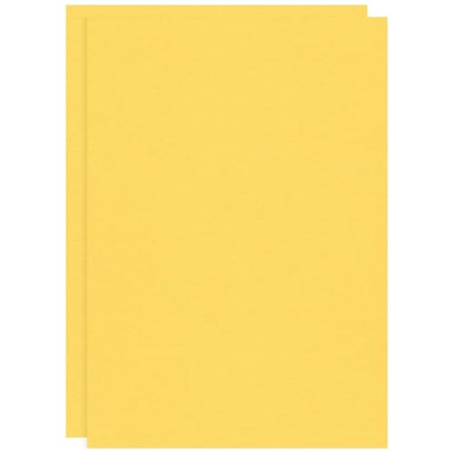 CVANU Premium A4 Color Paper Sheets NEW YORK YELLOW 250 GSM Color Art Papers for Kids DIY Arts and Crafts| Scrapbooking| Card Making (Pack of 50) - Image 1