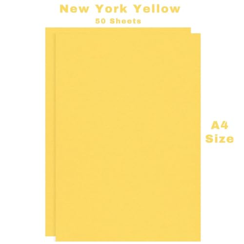 CVANU Premium A4 Color Paper Sheets NEW YORK YELLOW 250 GSM Color Art Papers for Kids DIY Arts and Crafts| Scrapbooking| Card Making (Pack of 50) - Image 4