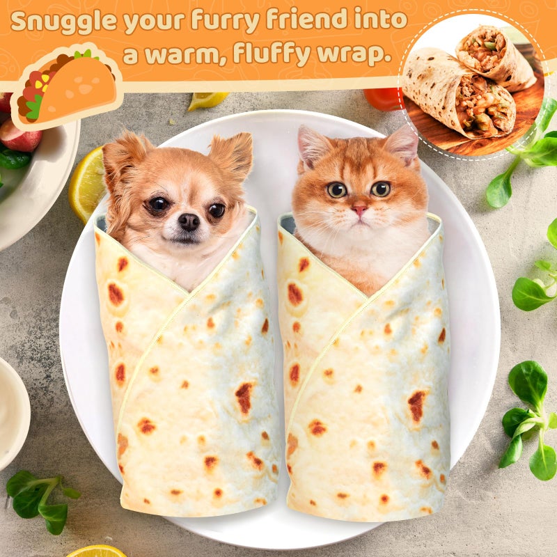 MASHDE 31.5" Large Cat Grooming Wrap for Cutting Nails, Self-Stick Dog Cat Burrito Wrap with Nail Clippers Kit, Soft Tortilla Blanket Pet Tool Gifts for Multifunctional Care Medicine Anti-Escape - Image 2