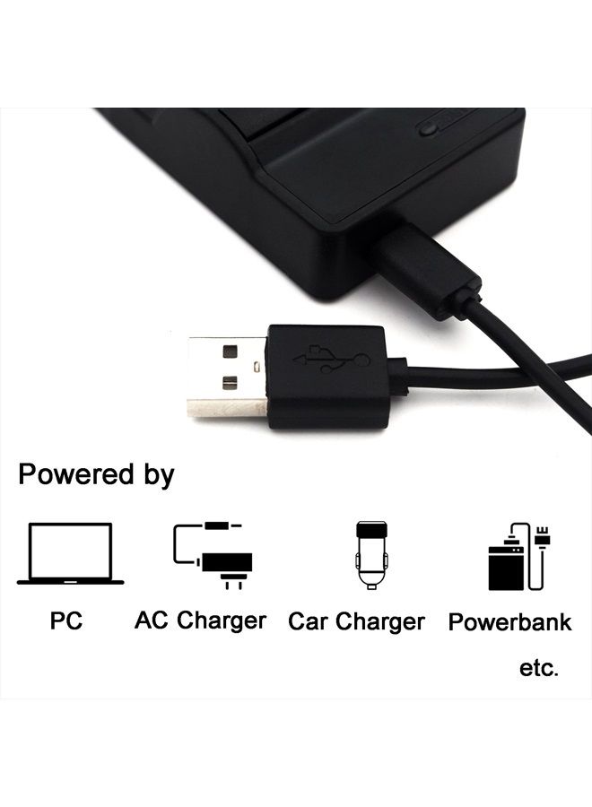 Norifon شاحن USB NP-FW50 لكاميرات سوني ألفا 6000، 5000، 5100، ILCE-6000، ILCE-7، NEX-5T، NEX-6، NEX-5R، NEX-7، NEX-5، NEX-3N، NEX-3، NEX-C3، SLT-A37 والمزيد - Image 2
